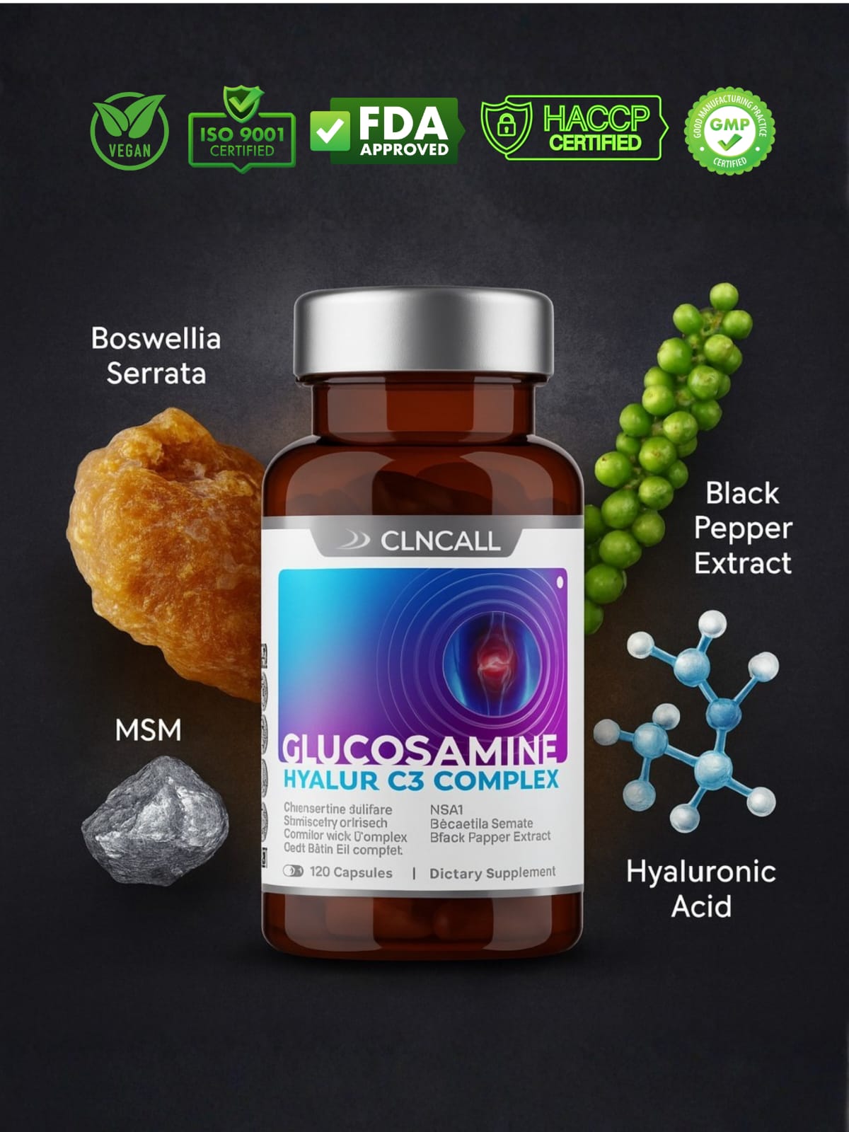 GLUCOSAMINE HYALUR C3 COMPLEX 120 Caps